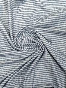 SHEIN 2pcs/Set Plus Size Women Metal Ring Striped Round Neck Tank Top And Elastic Waist Shorts - Multicolor - View 3