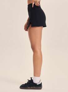 Musera Sport 女士运动短裙 健身服 健身房 网球 跑步 高弹力 球场 高腰 健身房 健身 瑜伽 普拉提 日常休闲 - 黑色 - 查看 3