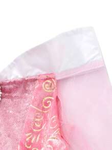 SHEIN Young Girl Elegant Off Shoulder Net Yarn Princess Dress, & Sweet, Suitable For Birthday Party, Dance Show, Wedding, Amusement Park And More, 4-7 Years - Hot Pink - View 6