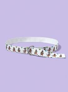 SCOOBY-DOO X SHEIN 1pc Women's Fashionable Cute Cartoon Dog Pattern Belt - Multicolor - View 2