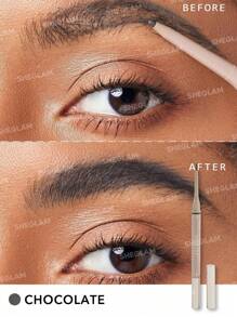 SHEGLAM قلم حواجب 2 في 1 من Brows On Demand-قلم حواجب سائل مقاوم للماء بلون الشوكولاتة مقاوم للعرق ومضاد للزيوت وملء طبيعي للحواجب وتحديد الحواجب وكريم جل مكياج حواجب وعيد الميلاد محدد علامة تجارية جمال مكياج ميكب مستحضرات تجميل للنساء الفتيات مثالي لفصل الشتاء مثالي ل- Y2K أزياء أنيقة هدية حفلة جاهز أفضل لون