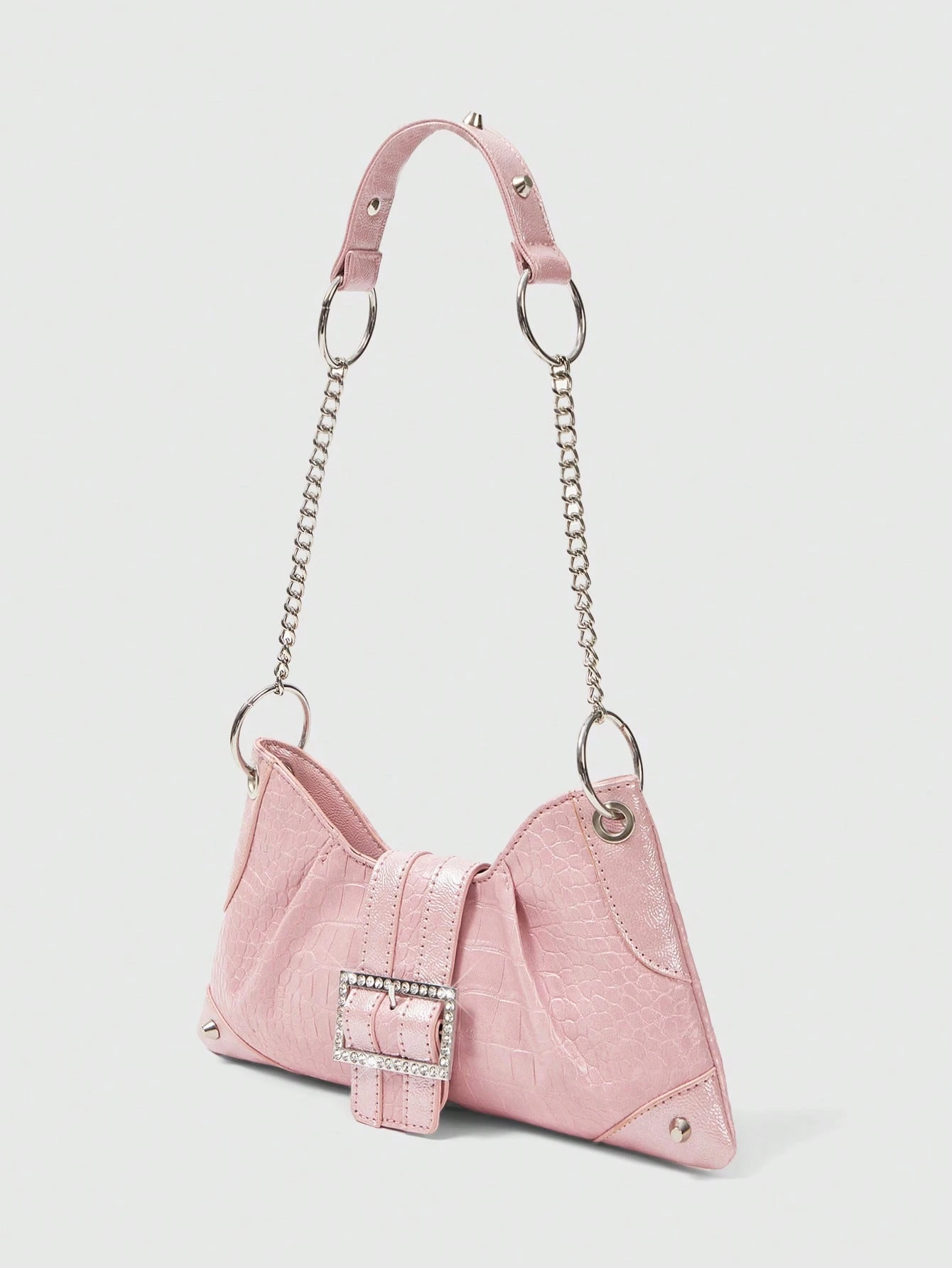 バッグ 00s leather handbag crocodile y2k grunge 17434887091a2273ca3b35014a9351