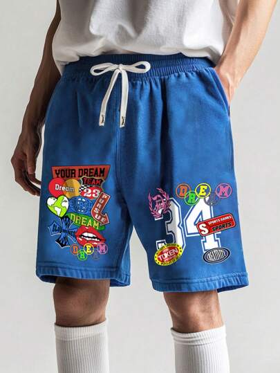 Street Life Simple Fashionable Men's Black Shorts Base