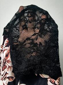 SHEIN Clasi Camiseta ajustada de manga corta con estampado floral, calado y contraste de color, adecuada para la vida cotidiana informal y salidas de viaje