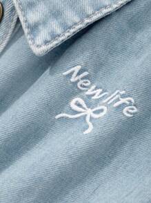 DAZY Tween Girl Denim Pinafore Dress,Girls Summer Outfits,Back To School Clothes - Light Wash - View 6