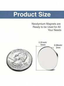 30 szt. silnych magnesów neodymowych, wytrzymałe magnesy małe okrągłe magnesy na lodówkę do biura, tablic suchościeralnych, szafek na tablice suchościeralne, 0,39 X 0,08 cala