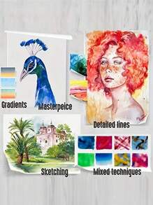 12-72pcs Vibrant Colored Pencils Set Soft Core Art Drawing Pencils For School, Adult Coloring Books & Painting Back To School Supplies & Gifts - Multicolor - View 5