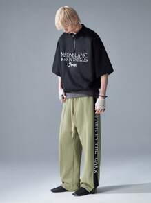 NEON BLANC 男士街头时尚铆钉圆领短袖针织 T 恤