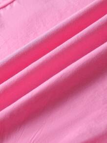 HELLO KITTY AND FRIENDS | SHEIN Young Girl Pink Round Neck Short Sleeve Casual Comfortable Cartoon Cute Pattern Print T-Shirt, Spring/Summer