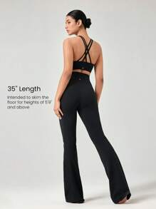 GLOWMODE 35 英寸 FeatherFit™ Go Groove 超长喇叭紧身裤 低冲击瑜伽普拉提工作室日常休闲装