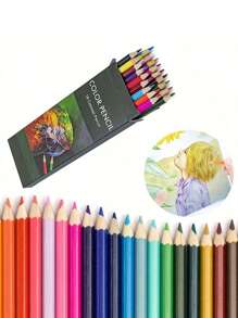 12-72pcs Vibrant Colored Pencils Set Soft Core Art Drawing Pencils For School, Adult Coloring Books & Painting Back To School Supplies & Gifts - Multicolor - View 2