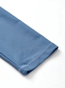 Manfinity Swimmode Men's Letter Print Long Sleeve Hooded Rash Guard, Swim Shirt For Sun Protection - Multicolor - View 3