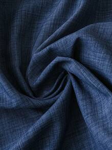 Linhara Vestido de tela vaquera de efecto casual y elegante para vacaciones, talla grande - Azul - Ver 3