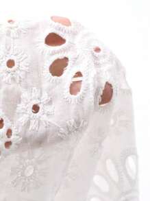 FRIFUL 女式白色 A 字镂空无袖吊带背心，波西米亚乡村风格，夏季娃娃装上衣