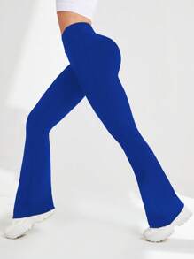 Easithlete Women V Shaped Yoga Legging Flare Leg For Women High Waisted Bootcut Yoga Pants Wide Leg Yoga Pants Stretchy Work Pants For Workout Athletic Running Cycling Yoga Pickleball Exercise Casual