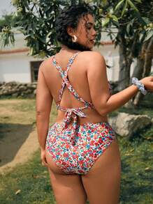 Swim Mod Ensemble de maillot de bain décontracté pour femme grande taille pour les vacances