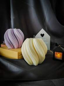 Molde de vela de pilar geométrico, molde de aromaterapia 3D en espiral, molde de yeso y resina de onda asimétrica retorcida para manualidades de arcilla polimérica, decoración artística y del hogar