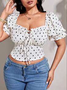 Viva Relle Chemisier nœud sexy, élégant et romantique pour vacances, grandes tailles