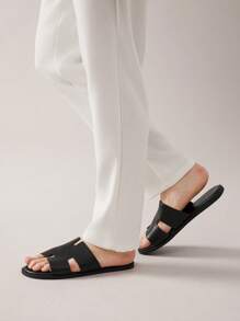 SHUZIA Sandalias deslizantes texturizadas para hombres - Sensación de alta gama, antideslizante, cómodas, zapatos de verano, zapatos de primavera, regalo para el Día de la Madre, Semana Santa
