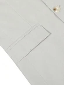 Calvornis Premium Design 2Pc Suit Set: Jacket & Trousers, Business Casual - Light Grey - View 7