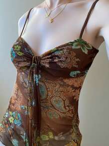 INAWLY Women's Camisole Sheer Strap Top, Fashionable For Summer