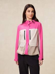 OutZeal Woman Waterproof Wind-Proof 3L Tech Fabric Color Blocking Hiking Jacket Windbreaker For Hiking - Multicolor - View 10