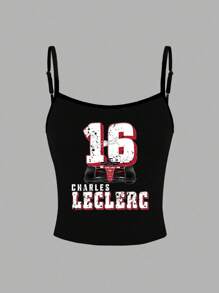 Glimmora 勒克莱尔风格圆领短袖T恤 女款撞色绑带设计 休闲舒适 赛车爱好者礼物 适合春夏户外穿着