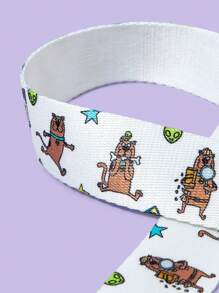 SCOOBY-DOO X SHEIN 1pc Women's Fashionable Cute Cartoon Dog Pattern Belt - Multicolor - View 4