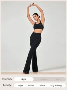 GLOWMODE 35 英寸 FeatherFit™ Go Groove 超长喇叭紧身裤 低冲击瑜伽普拉提工作室日常休闲装