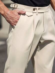 Manfinity Mode Fitted & Slim-Fit Formal Trousers, Casual & Fashionable For Everyday Wear