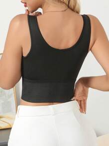 SHEIN Prenda moldeadora elegante y de moda con aplicación de encaje en estilo minimalista