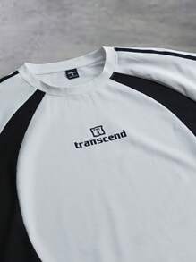 PAVTROS 男士运动休闲短袖套装，黑白拼色拼接上衣，不对称剪裁彰显时尚，适合运动休闲穿着。是送给男朋友或家人的绝佳礼物 男士 S S 男士两件套 S 男士短裤套装 男士短款套装 男士短款套装 男士两件套短款套装 - 黑與白 - 查看 3