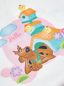 SCOOBY-DOO X SHEIN Cartoon Print Tote Bag, Reusable Fashion Backpack, Multi-Function Handbag, Canvas Shopping Bag - Multicolor - View 3