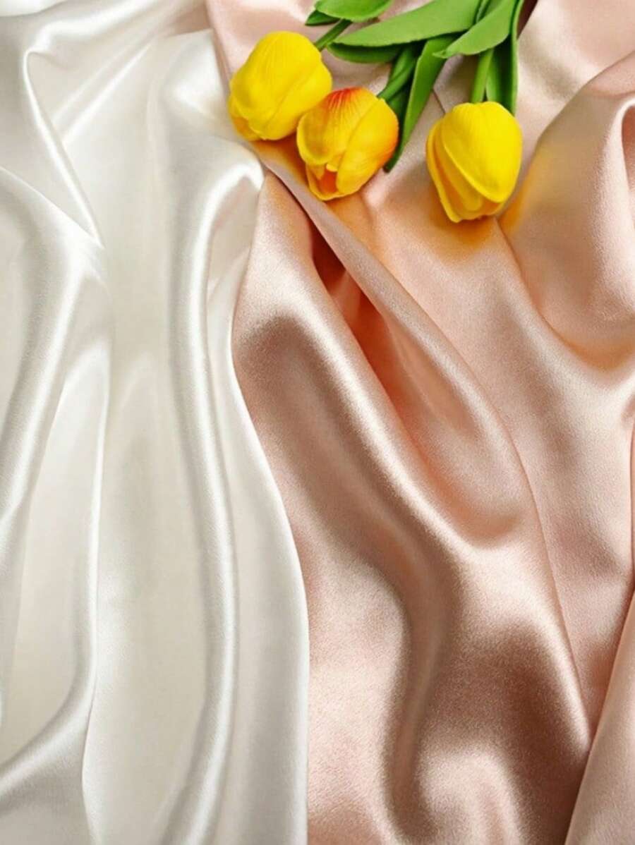 SHEIN 1 件 75*100cm 纯色照片背景布，缎纹面料，双面水晶缎纹，时尚化妆品首饰，美甲拍摄装饰道具，摄影道具，家居装饰，婚礼装饰 - 彩色 - 查看 1