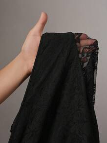 Slaydiva Women's Lace Jumpsuit, Sleeveless Round Neck Sexy Streetwear For Party And Music Festival, Spring/Summer - Black - View 9