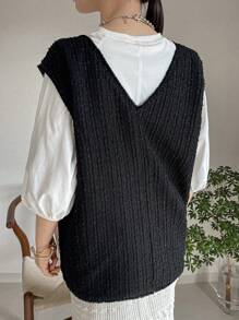 FRIFUL 女士夏季休闲宽松吊带背心 - 黑色 - 查看 3