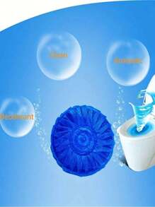 10 件/包蓝色泡沫马桶清洁剂，带茉莉花香味，家庭清洁用品，香味块，随机旧/新包装