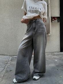 DAZY Women's Casual Distressed Straight Fit Jeans Fall,Winter - Grey - View 4