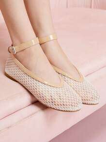 CUCCOO DOLLMOD Round Toe Comfortable Leopard Print Mesh Fabric Bow Decor Stylish Slip-On Flat Loafers For Womenpring Summer New Shoes Vacation Women Wedding Shoes Easi For Easter - Apricot - View 1