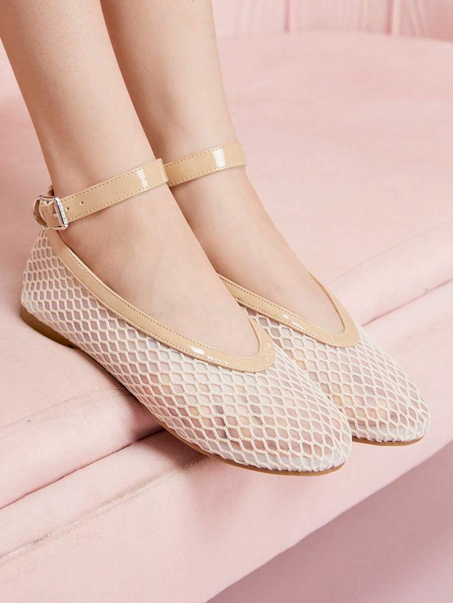 CUCCOO DOLLMOD Round Toe Comfortable Leopard Print Mesh Fabric Bow Decor Stylish Slip-On Flat Loafers For Womenpring Summer New Shoes Vacation Women Wedding Shoes Easi For Easter - Apricot - View 1