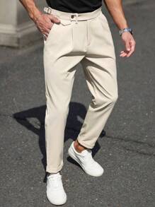Manfinity Mode Fitted & Slim-Fit Formal Trousers, Casual & Fashionable For Everyday Wear