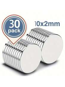 30 szt. silnych magnesów neodymowych, wytrzymałe magnesy małe okrągłe magnesy na lodówkę do biura, tablic suchościeralnych, szafek na tablice suchościeralne, 0,39 X 0,08 cala