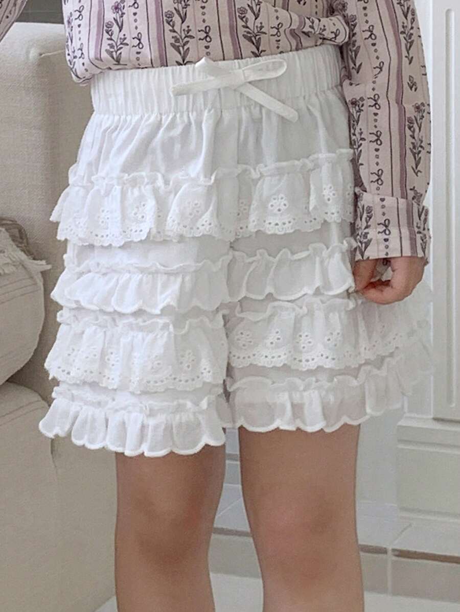 DAZY Young Girl Shorts, Autumn - White - View 1