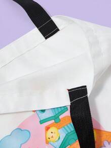 SCOOBY-DOO X SHEIN Cartoon Print Tote Bag, Reusable Fashion Backpack, Multi-Function Handbag, Canvas Shopping Bag - Multicolor - View 5