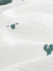 Cozy Pixies Baby Boy Cartoon Dinosaur Pattern Color Block Polo Collar Short Sleeve Romper Casual Outfit - Green - View 3