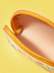 TOM & JERRY X SHEIN Yellow Cute Mouse Printed Portable Fashion Large Capacity Coin Purse - Yellow - View 5