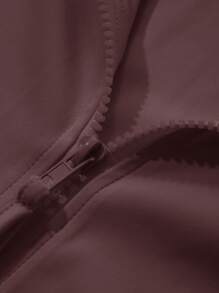 DAZY Casual Sports Jackets, Regular Fit Ladies Sweatshirt For Spring Women Coats - Violet Purple - View 4