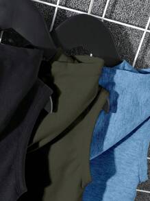 SHEIN 3pcs Sleeveless Casual Tank Top Set For Kids, Black/White/Gray - Multicolor - View 3