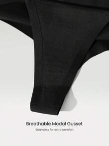 GLOWMODE 2条装轻薄透气吸汗中腰无缝隐形丁字裤日常运动内裤