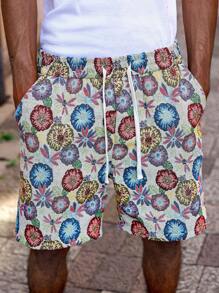 Manfinity RSRT 男士休闲日常短裤，是海滨度假的完美之选。这款短裤采用INS风格的波西米亚几何彩色图案提花面料，搭配松紧腰带，时尚百搭。无论是夏威夷海滩度假、音乐节还是日常穿着，这款短裤都是理想之选，也是送给男友或丈夫的绝佳礼物。此外，还有一款印花男士宽松口袋休闲短裤，风格百搭，适合度假海滩穿着。